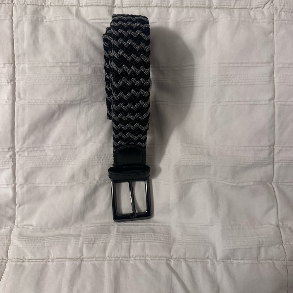 Stylish Black and Gray Men's Belt - Picture 6 of 12